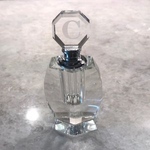 Crystal Perfume Bottle with ‘C’ Etching